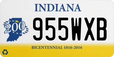 IN license plate 955WXB