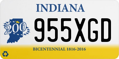 IN license plate 955XGD