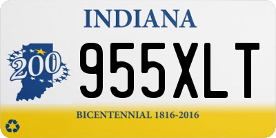 IN license plate 955XLT