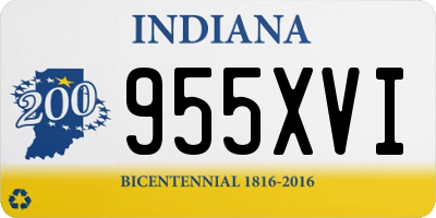 IN license plate 955XVI