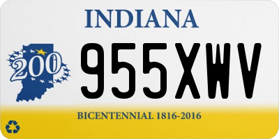 IN license plate 955XWV