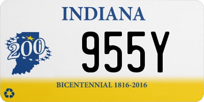 IN license plate 955Y