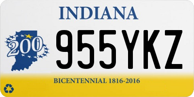 IN license plate 955YKZ