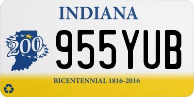 IN license plate 955YUB