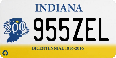 IN license plate 955ZEL