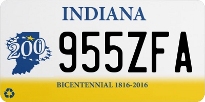 IN license plate 955ZFA