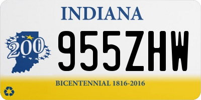 IN license plate 955ZHW