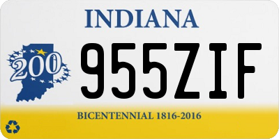 IN license plate 955ZIF