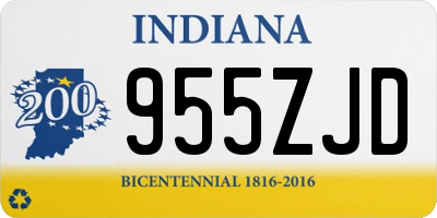 IN license plate 955ZJD