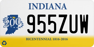 IN license plate 955ZUW