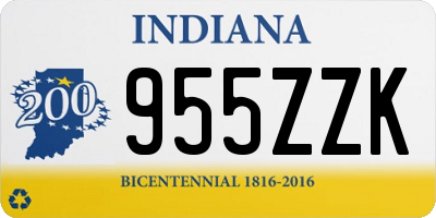 IN license plate 955ZZK