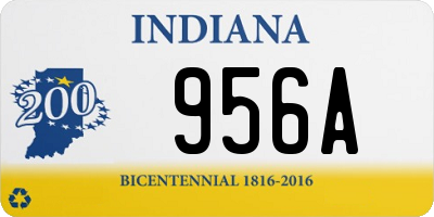 IN license plate 956A