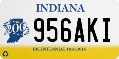 IN license plate 956AKI