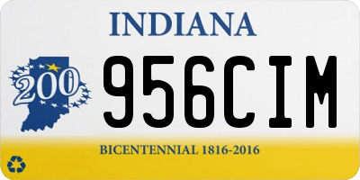 IN license plate 956CIM