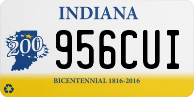 IN license plate 956CUI