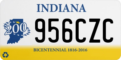 IN license plate 956CZC