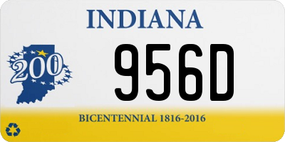 IN license plate 956D