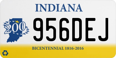 IN license plate 956DEJ