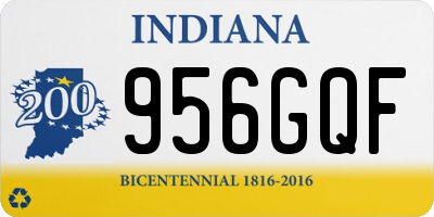 IN license plate 956GQF