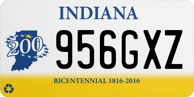 IN license plate 956GXZ