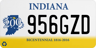 IN license plate 956GZD