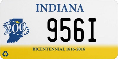 IN license plate 956I