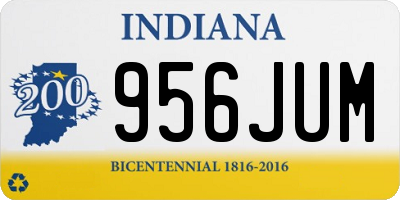 IN license plate 956JUM