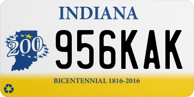 IN license plate 956KAK