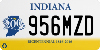 IN license plate 956MZD