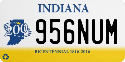 IN license plate 956NUM