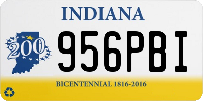 IN license plate 956PBI