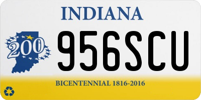 IN license plate 956SCU