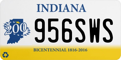 IN license plate 956SWS