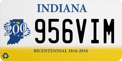IN license plate 956VIM