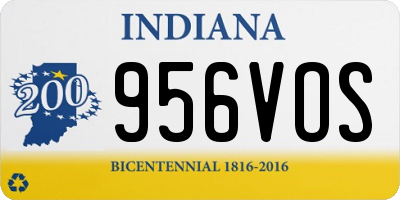 IN license plate 956VOS