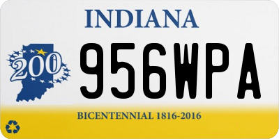 IN license plate 956WPA
