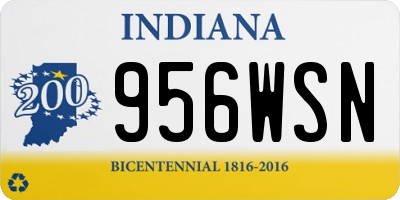 IN license plate 956WSN