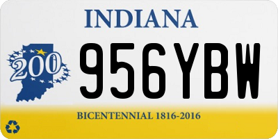 IN license plate 956YBW
