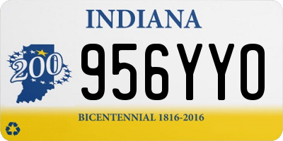 IN license plate 956YYO