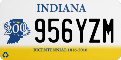 IN license plate 956YZM