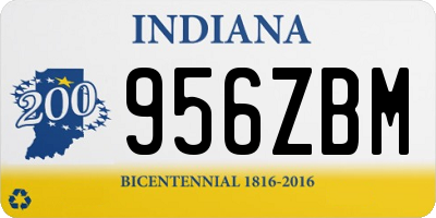 IN license plate 956ZBM