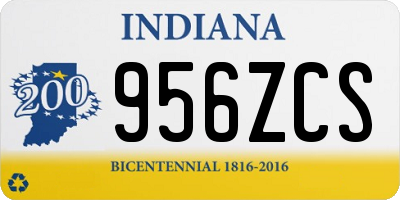 IN license plate 956ZCS