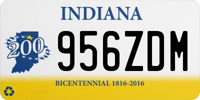 IN license plate 956ZDM