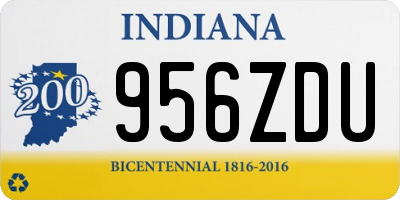 IN license plate 956ZDU