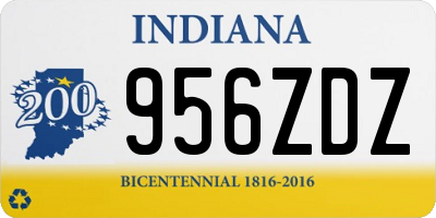 IN license plate 956ZDZ