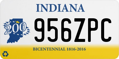 IN license plate 956ZPC