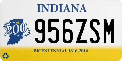 IN license plate 956ZSM