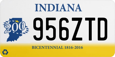 IN license plate 956ZTD
