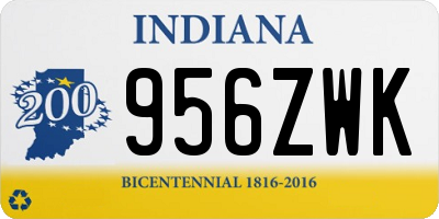 IN license plate 956ZWK