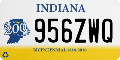 IN license plate 956ZWQ